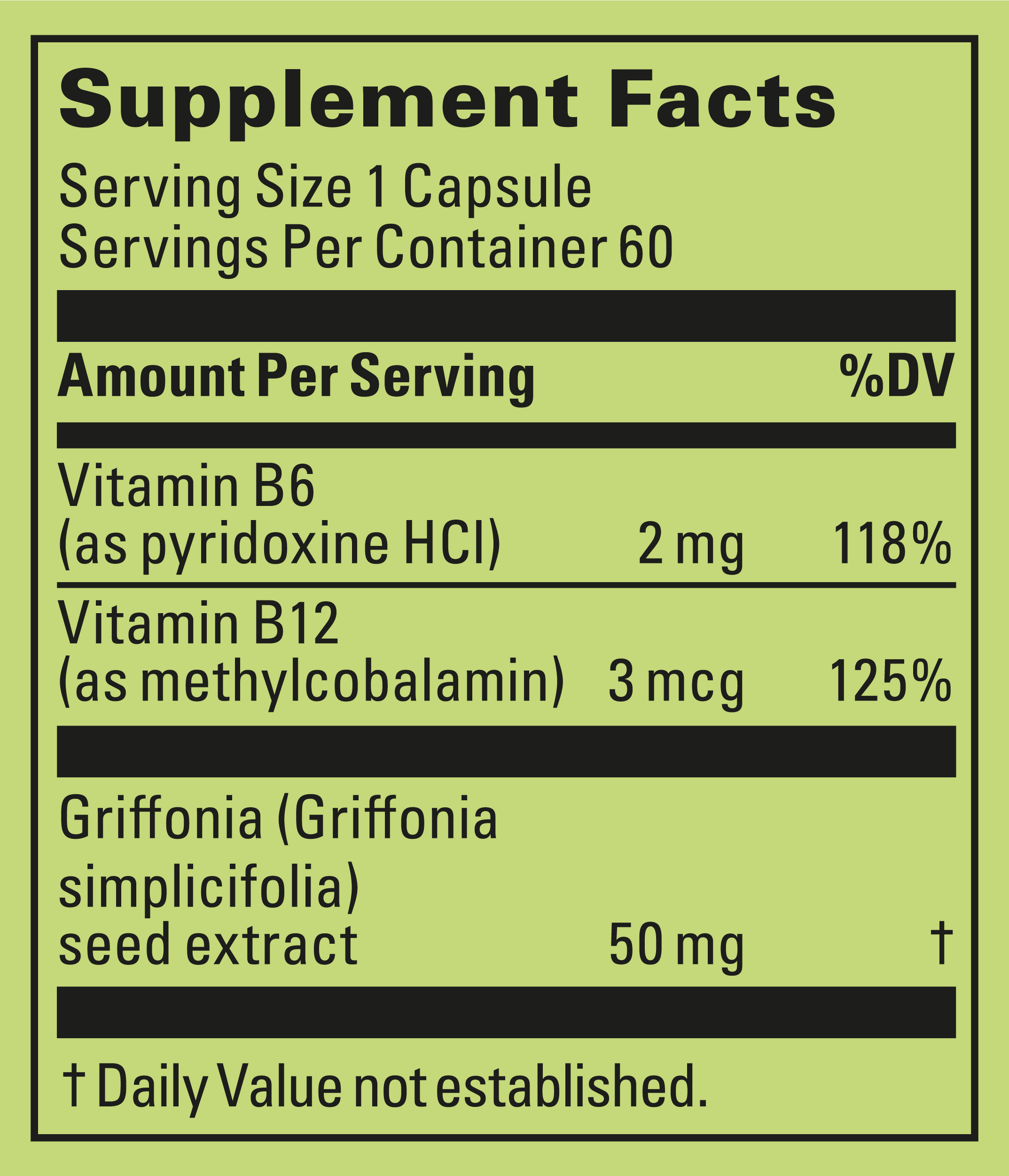 Supplement Label